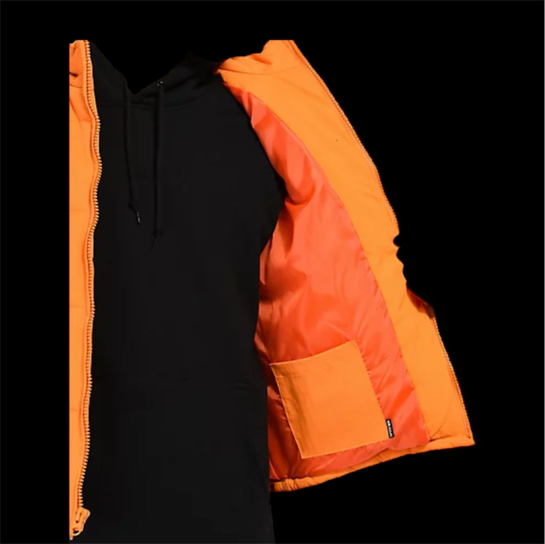 SF CLASSIC '87 SWIRL PUFF VEST S-ORG/BLK