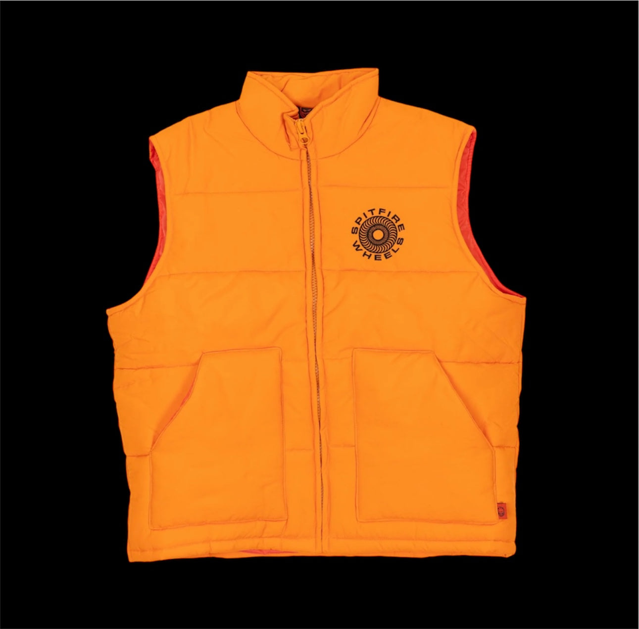SF CLASSIC '87 SWIRL PUFF VEST S-ORG/BLK