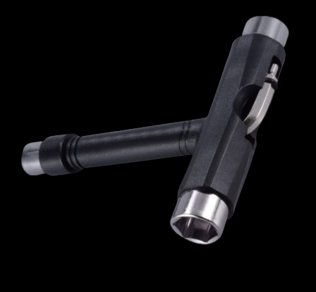 SKATEBOARD T TOOL WITH ALLEN AND PHILLIPS WRENCH