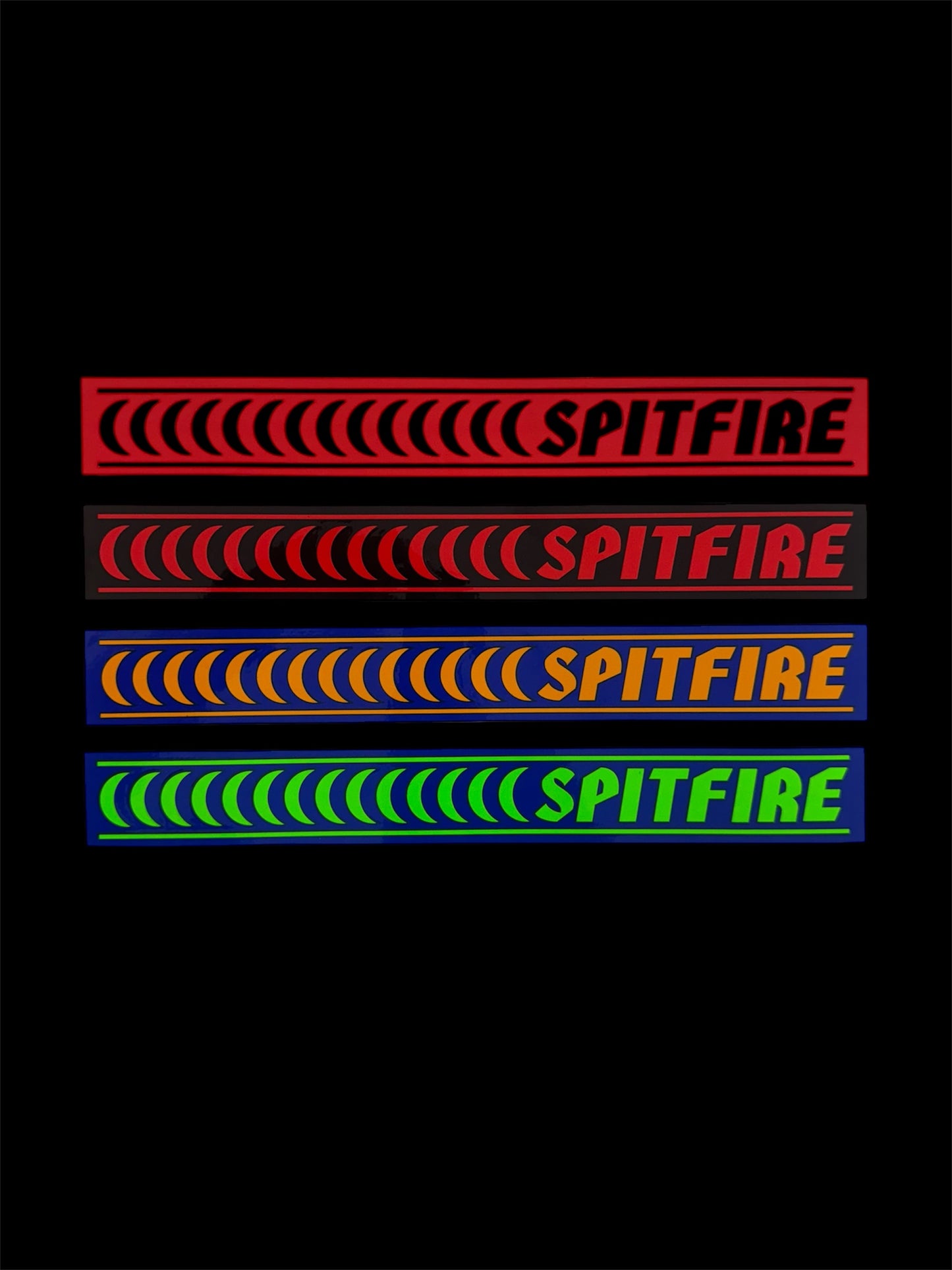 Spitfire Barred Medium Sticker Silver. 12” X 1.5”