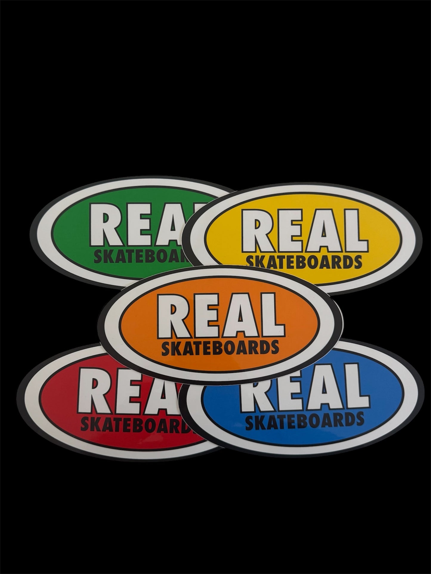 REAL OVAL SKATEBOARD STICKER 6”X 4”