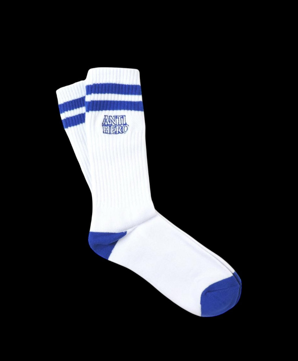ANTIHERO OUTLINE SOCKS WHITE/ROYAL