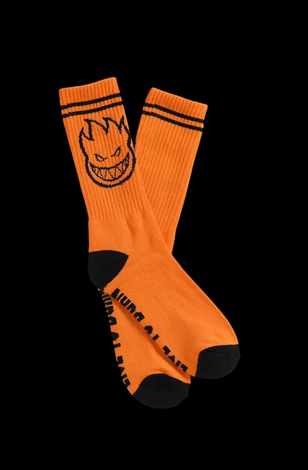 Spitfire Bighead Orange & Black Crew Socks