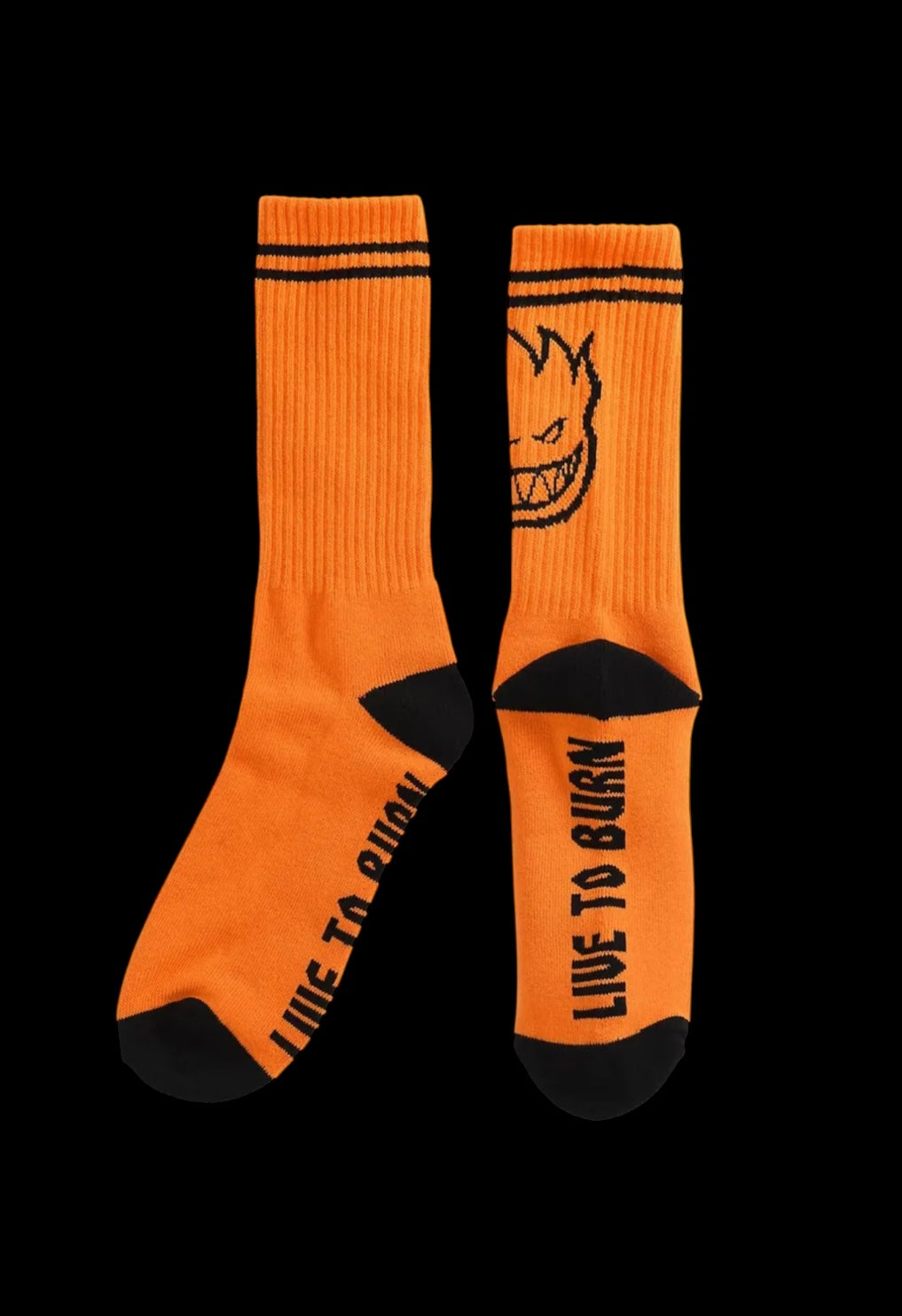 Spitfire Bighead Orange & Black Crew Socks