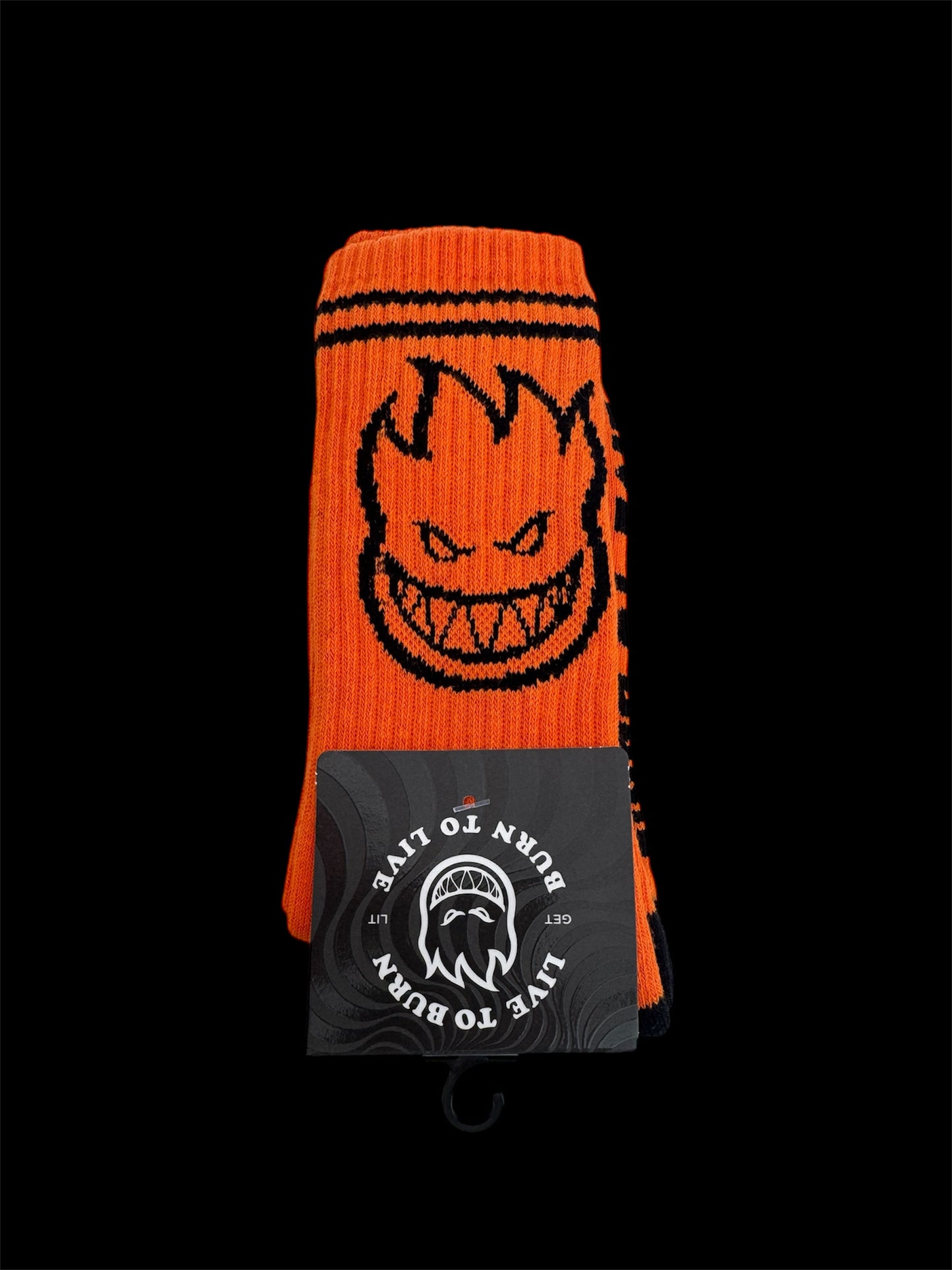 Spitfire Bighead Orange & Black Crew Socks