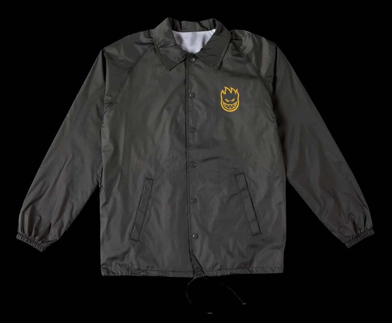 Spitfire Wheels Coat Classic Vortex Windbreaker Black/Yellow. Only Large.