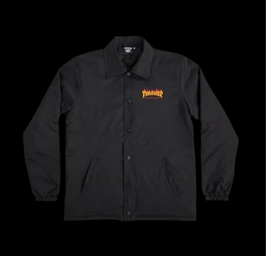 SANTA CRUZ X TRASHER FLAME COACH JACKET. 1,L / 1XL