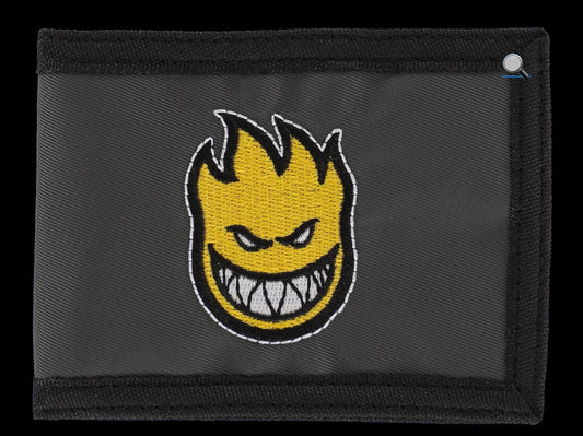 Spitfire – Bighead bi-fold wallet Charcoal/Yellow