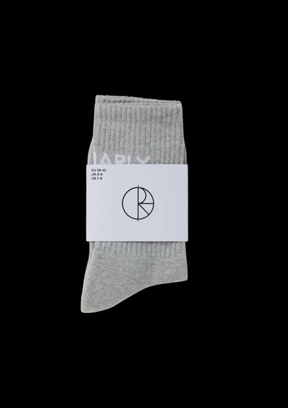 POLAR GNARLY HUH! RIB SOCK - GREY